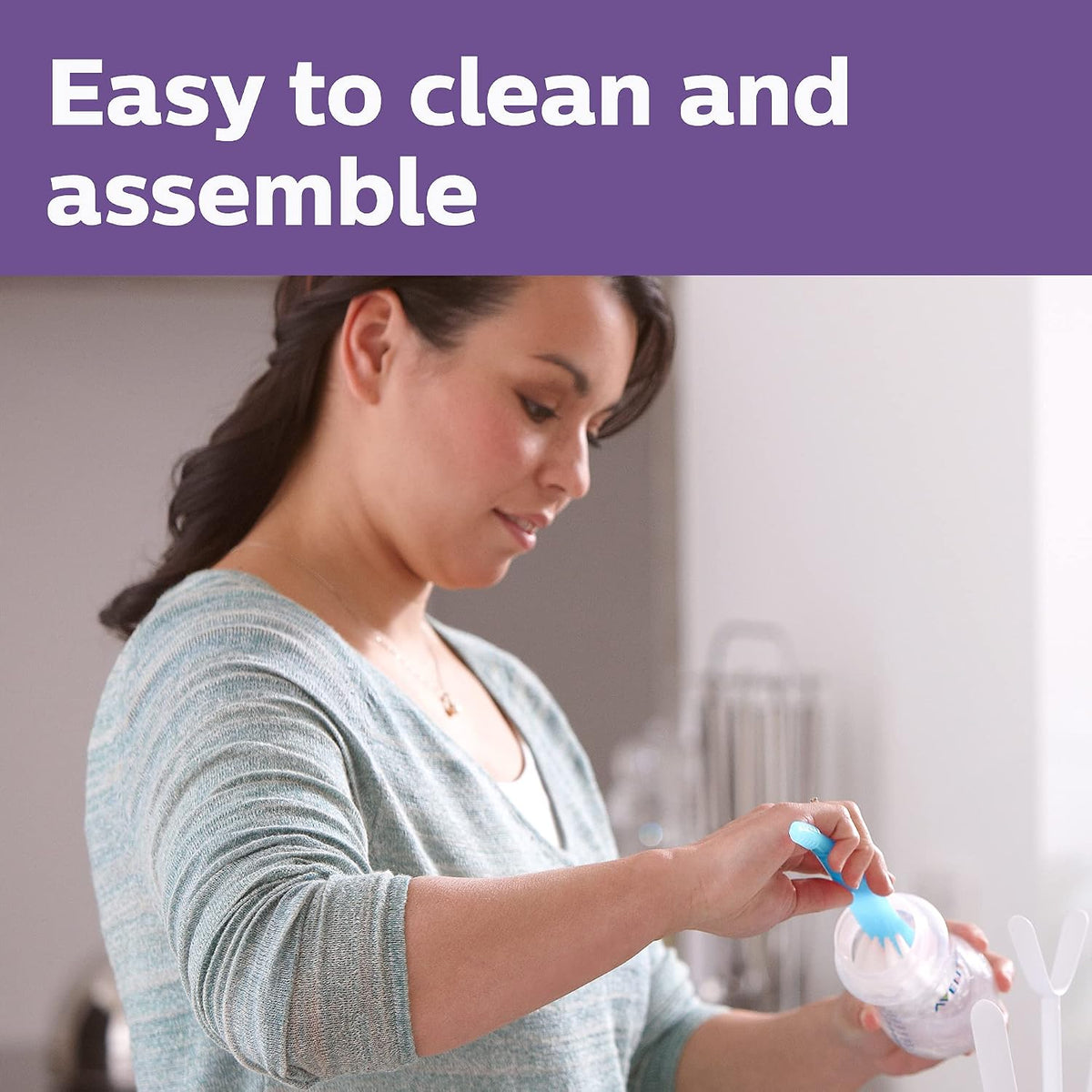 Philips Avent Natural Glass Baby Bottles, Slow Flow, 4 oz, BPA-Free, 4-Pack