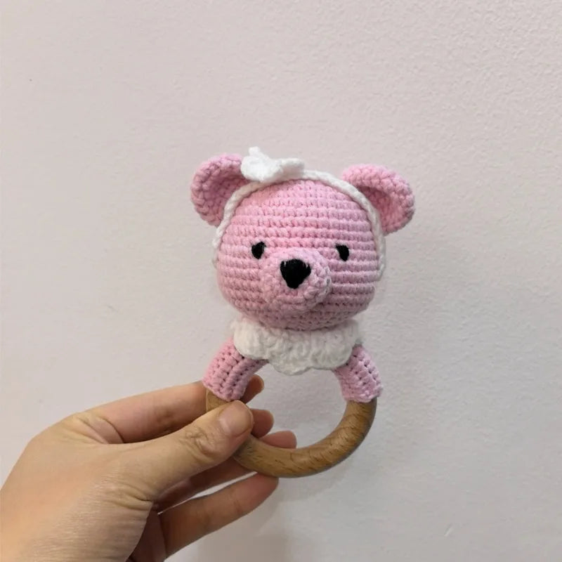 Music Rattle Toy Dog Crochet Rattle Cute Animal