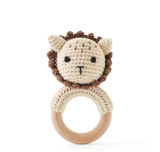 Crochet Animal Bear Rattle Toy Soother