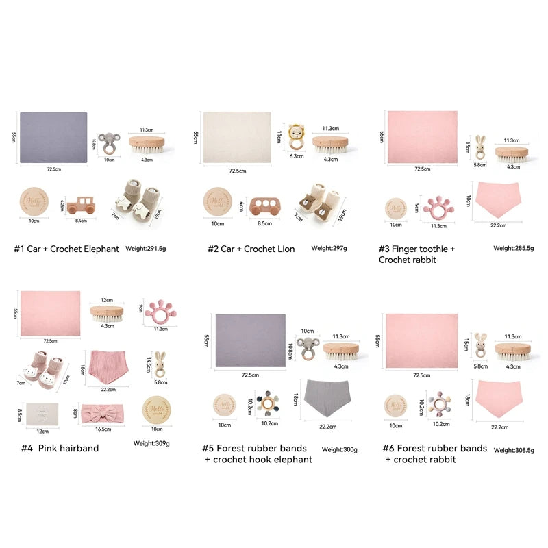 Baby Double Sided Cotton Blanket 7PCS