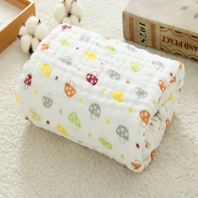 Six layers 100% Cotton Soft Baby Muslin Blanket Breathable