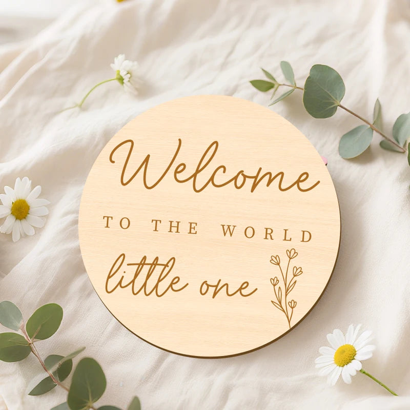 Newborn Sign Welcome To The World Little One