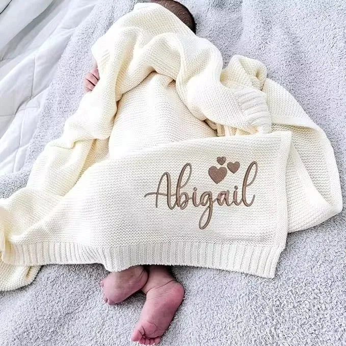 Personalized Kid Name Blanket Embroidered