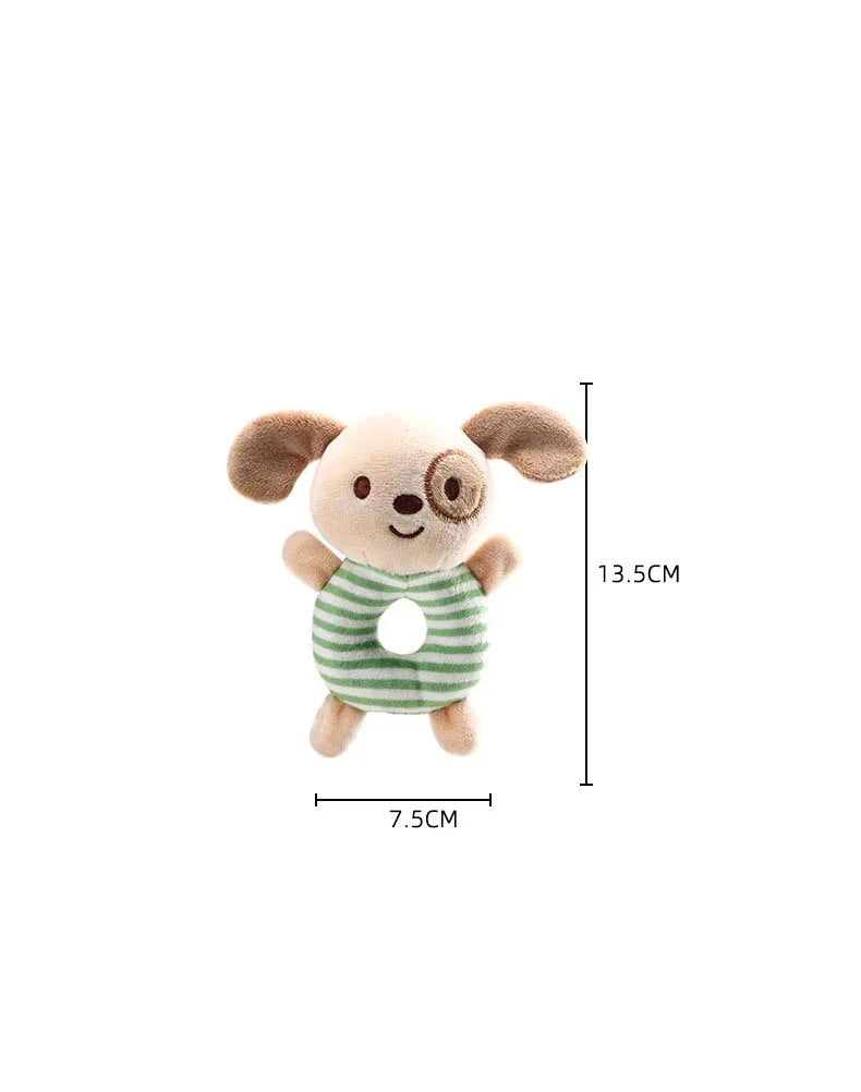 Baby Rattle Toys Cartoon Animals Plush Infant Hand for Newborn 0-24 Months