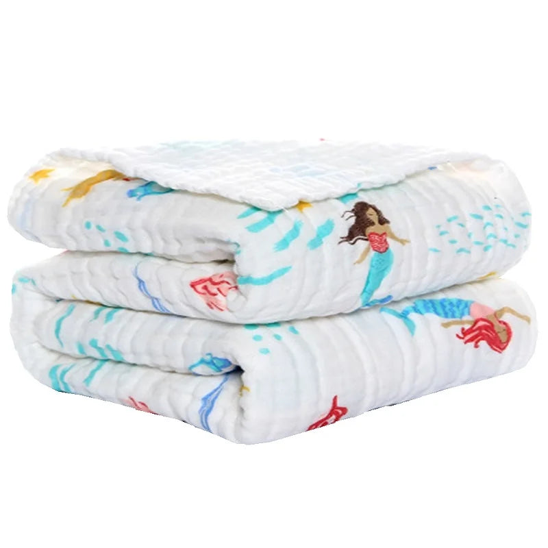 Six layers 100% Cotton Soft Baby Muslin Blanket Breathable