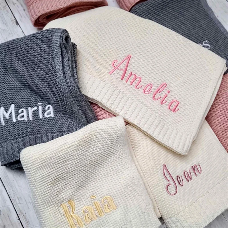 Personalized Kid Name Blanket Embroidered