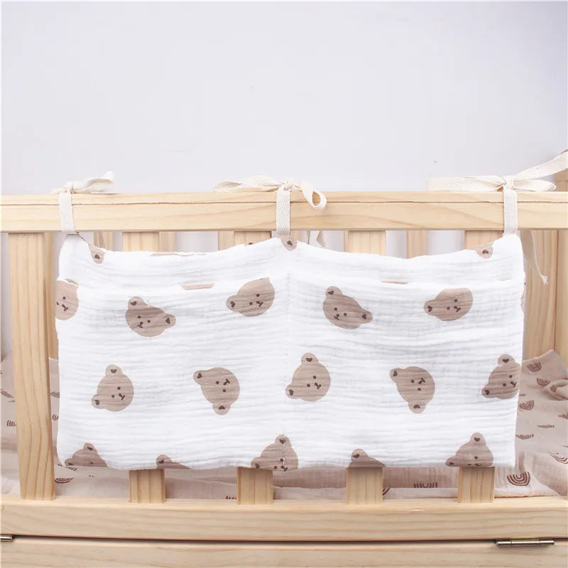 New Portable Baby Crib Storage Bag Multifunctional Newborn Bed Headboard Organizer For Kids Baby Bedding Diaper Bag