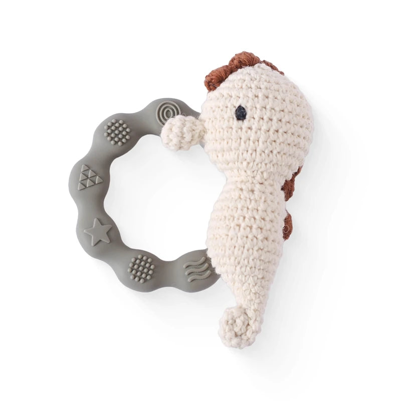 Crochet Animal Bear Rattle Toy Soother