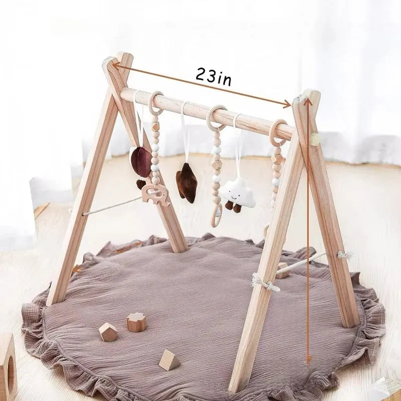 wooden sensory toy baby play mat