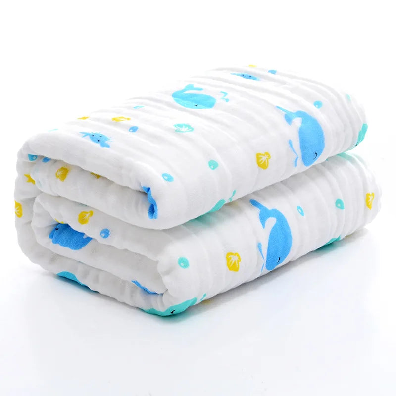 Six layers 100% Cotton Soft Baby Muslin Blanket Breathable