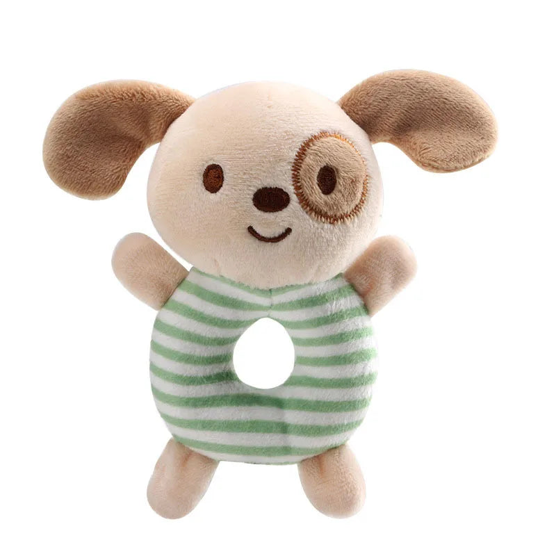 Baby Rattle Toys Cartoon Animals Plush Infant Hand for Newborn 0-24 Months