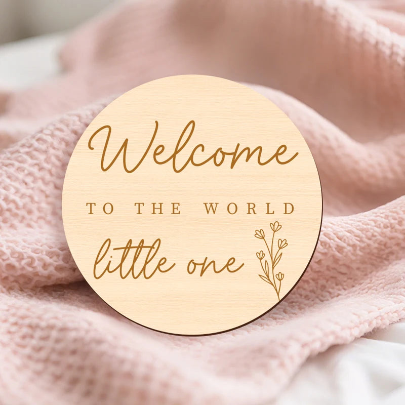 Newborn Sign Welcome To The World Little One