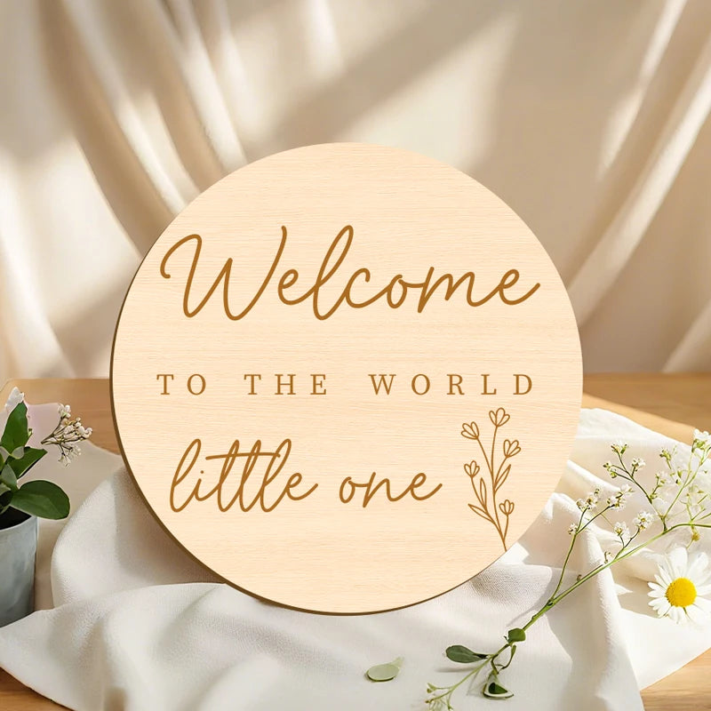 Newborn Sign Welcome To The World Little One