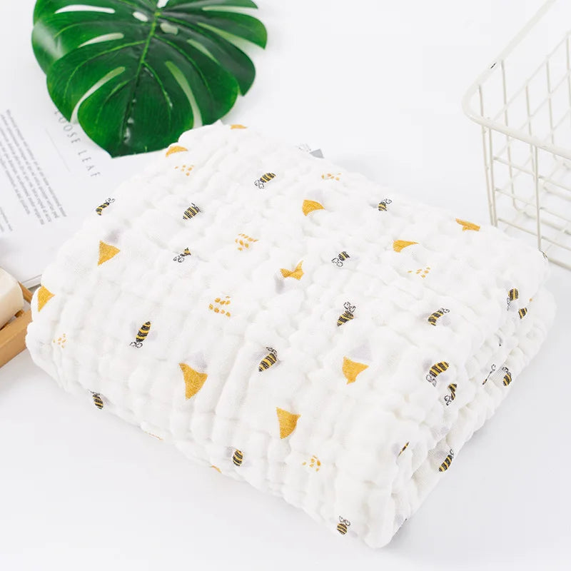 Six layers 100% Cotton Soft Baby Muslin Blanket Breathable