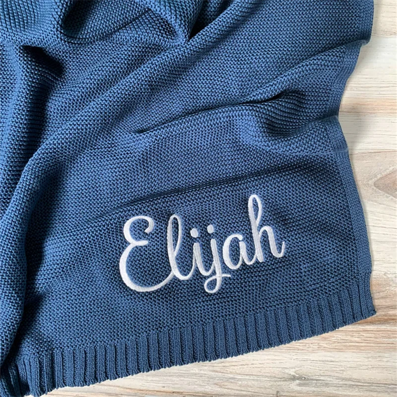Personalized Kid Name Blanket Embroidered
