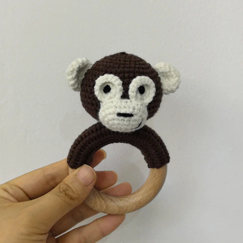 Music Rattle Toy Dog Crochet Rattle Cute Animal