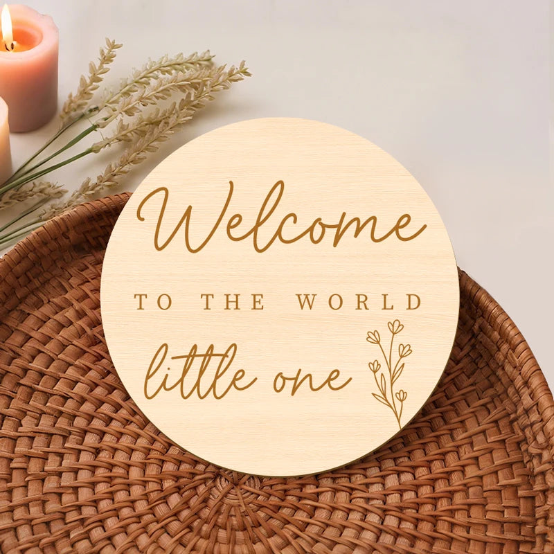 Newborn Sign Welcome To The World Little One