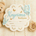 Announcement Birth Sign With Butterfly