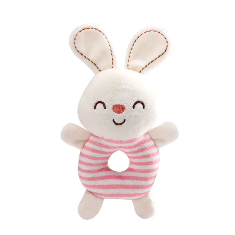 Baby Rattle Toys Cartoon Animals Plush Infant Hand for Newborn 0-24 Months
