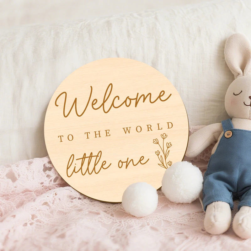 Newborn Sign Welcome To The World Little One