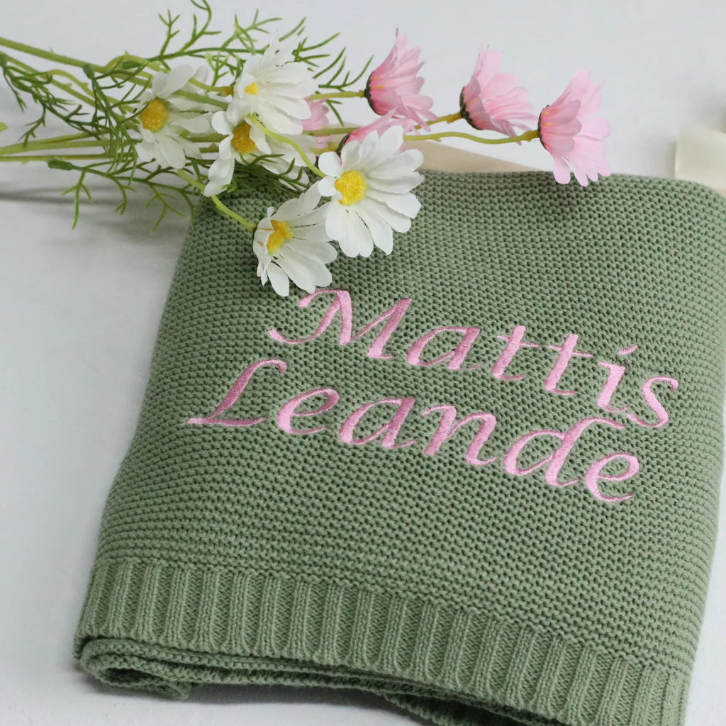 Personalized Kid Name Blanket Embroidered