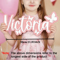 Wooden surname brand with butterfly pattern