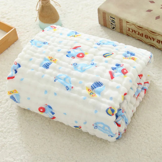 Six layers 100% Cotton Soft Baby Muslin Blanket Breathable