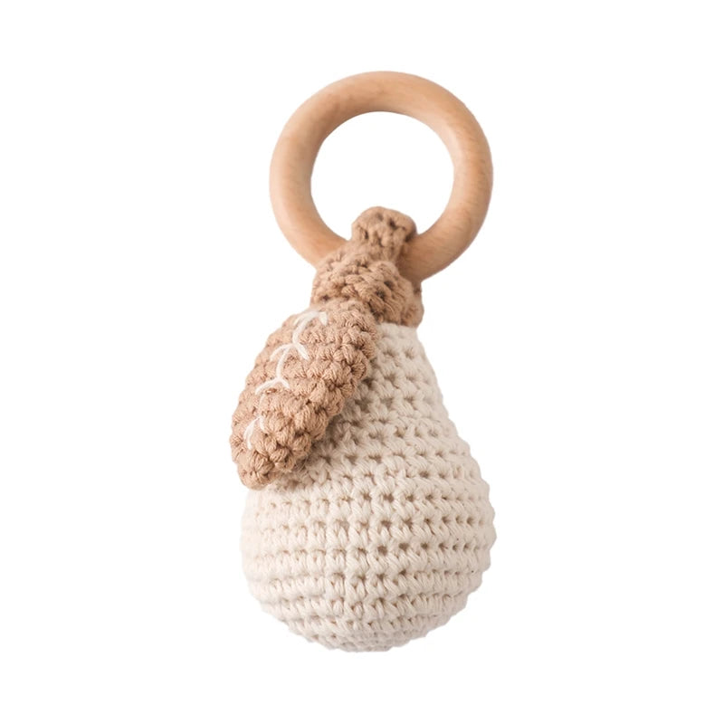 Crochet Animal Bear Rattle Toy Soother