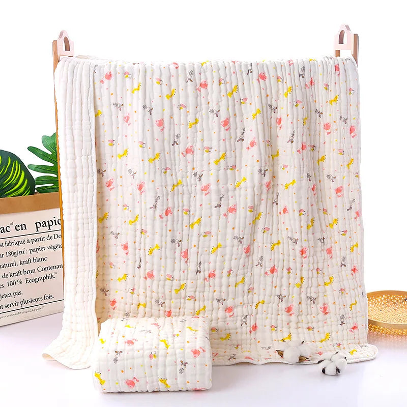 Six layers 100% Cotton Soft Baby Muslin Blanket Breathable