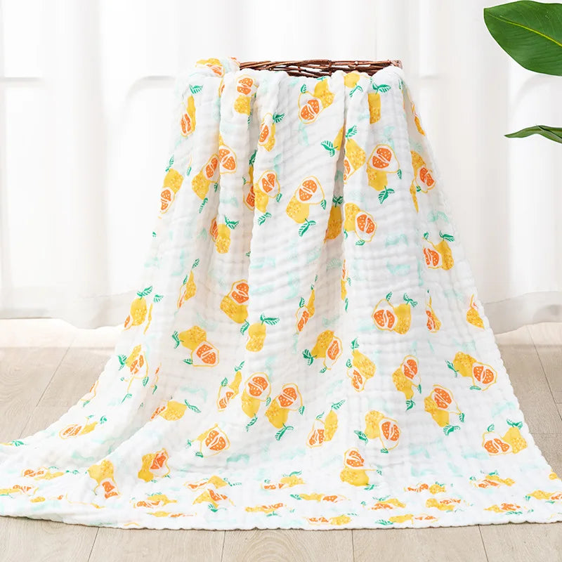 Six layers 100% Cotton Soft Baby Muslin Blanket Breathable
