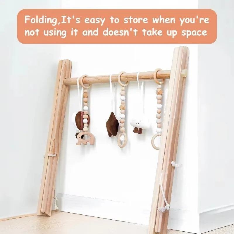 wooden sensory toy baby play mat