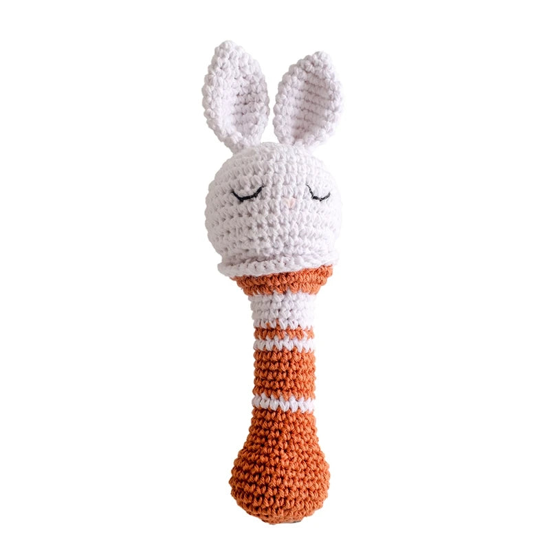 Crochet Animal Bear Rattle Toy Soother