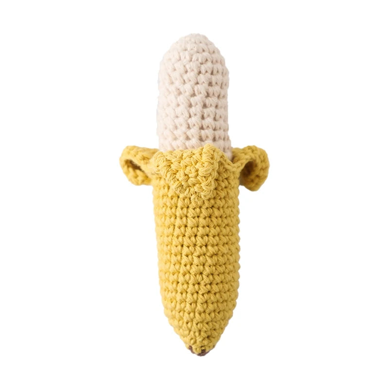 Crochet Animal Bear Rattle Toy Soother